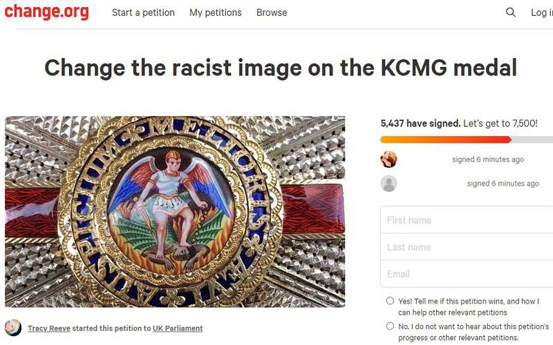 Pro-BLM Brits demand St. Michael image on royal order be changed