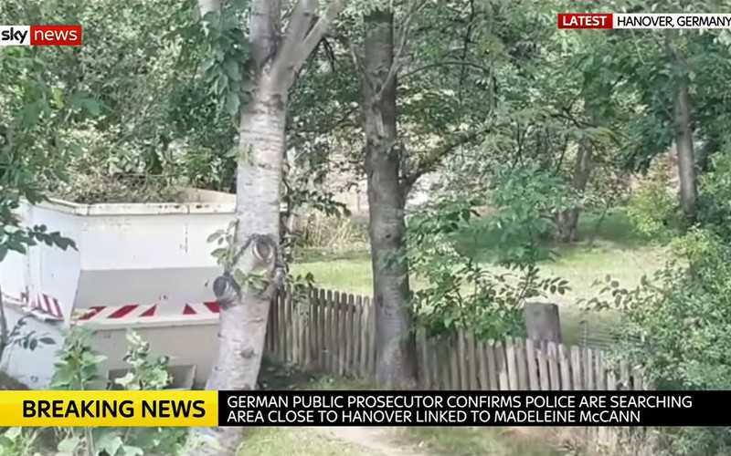 Sky News: Policja przeszukuje działkę w Niemczech w związku ze sprawą Maddie