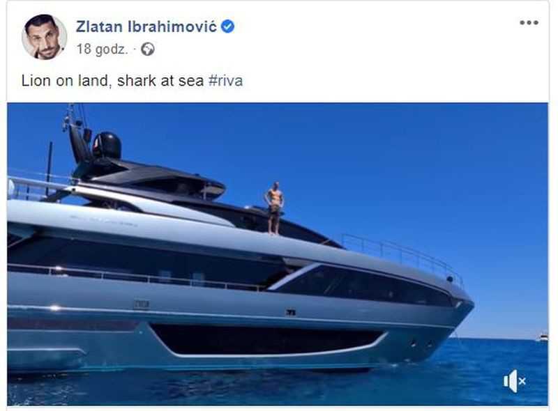 Ibrahimovic spędza wakacje na jachcie wartym miliony