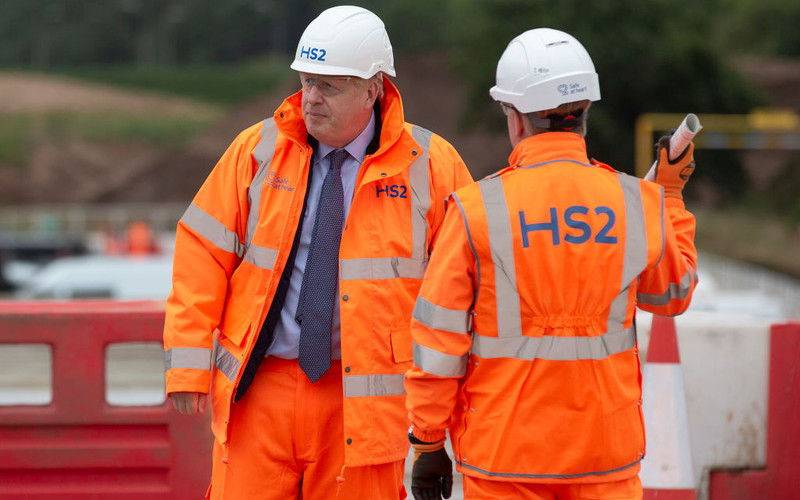 The construction of a high-speed rail line from London to the north of England has started