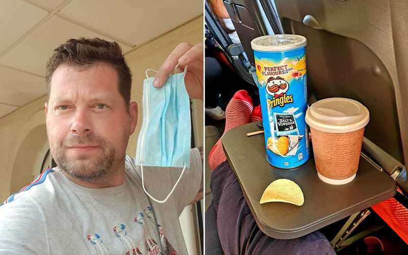 Pasażer easyJet przez 4 godziny jadł chipsy, bo nie chciał założyć maseczki