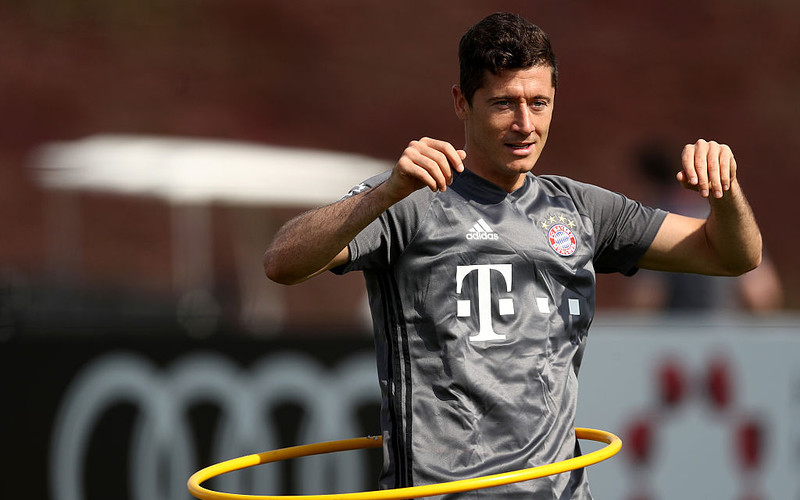 Lewandowski showed up at Bayern's training
