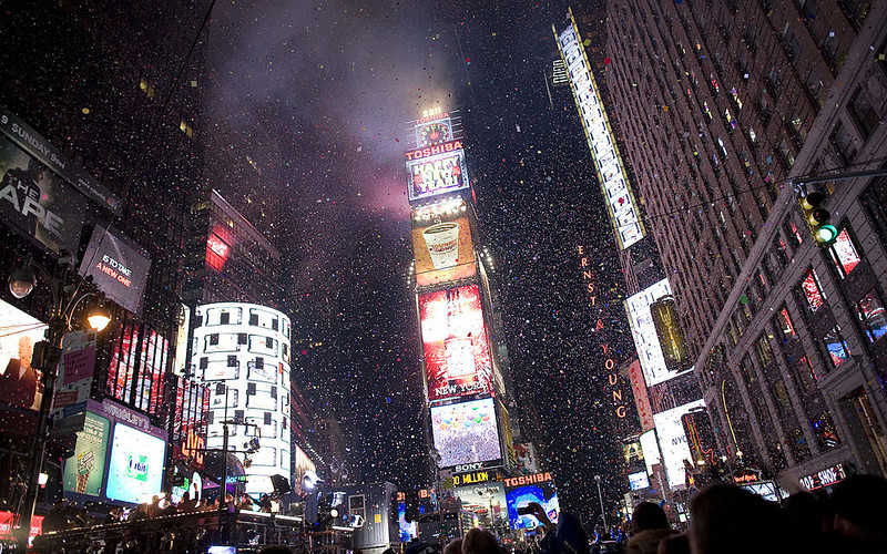USA: Wirtualne powitanie Nowego Roku na nowojorskim Times Square