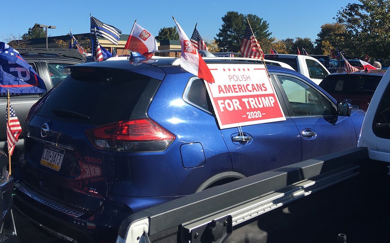 Poles in the USA took part in a demonstration of support for Donald Trump