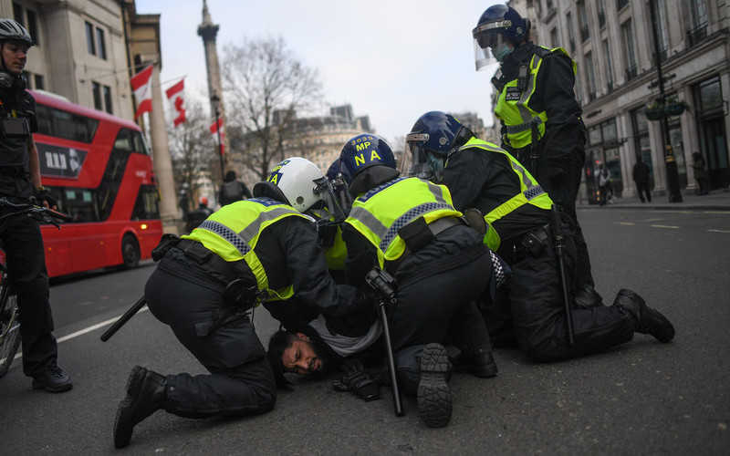 Police arrest 155 anti-lockdown protesters in London