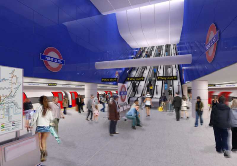 New Northern line London Underground station at Nine Elms is nearing completion