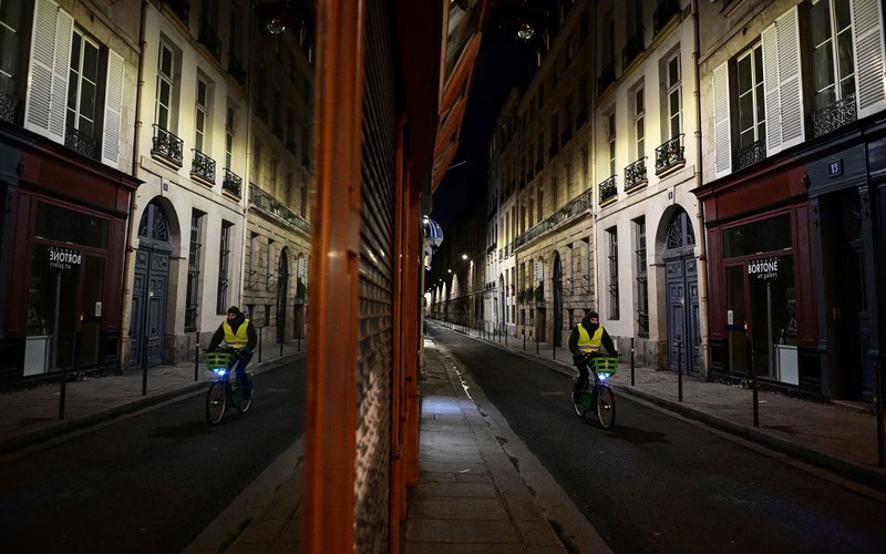 France: Crowds in Paris streets after curfew