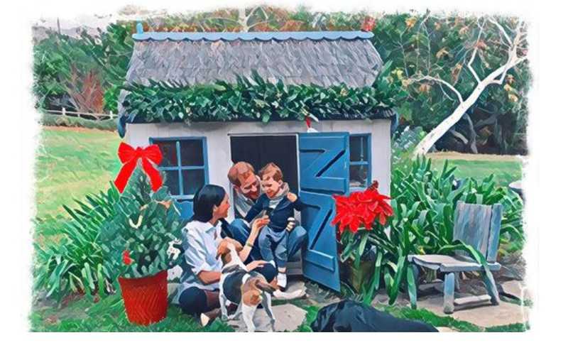 Harry, Meghan i Archie na nietypowej świątecznej kartce