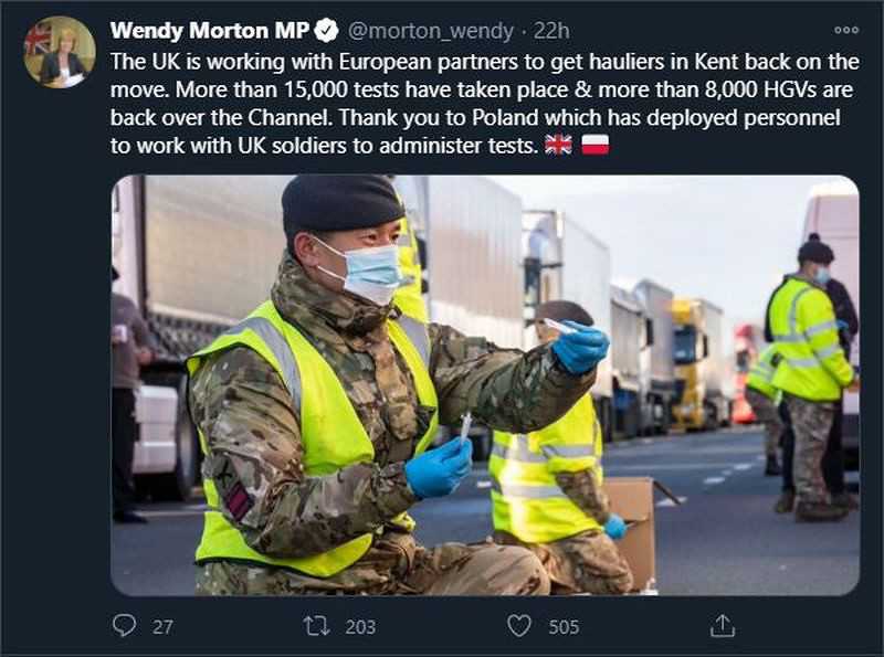Wendy Morton MP thanks Poland for help in Dover