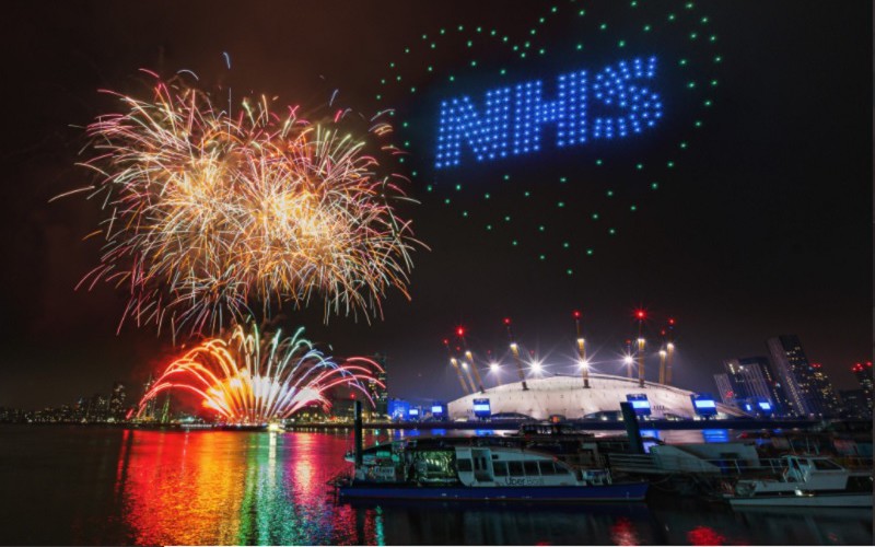 Fireworks, lighting and drones help London welcome 2021 with a message of hope