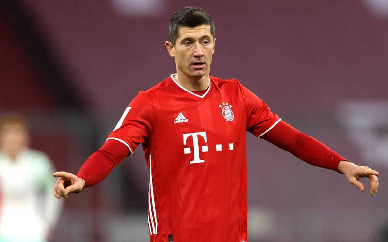 Robert Lewandowski with his own collection of sports clothes