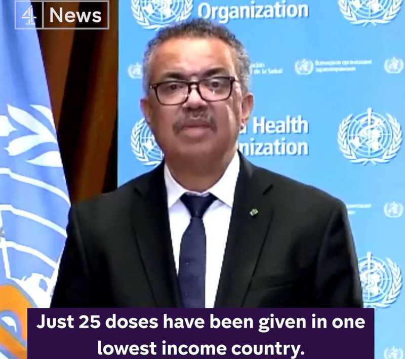 Szef WHO: Świat stoi na progu "moralnej katastrofy" w związku z dystrybucją szczepionek