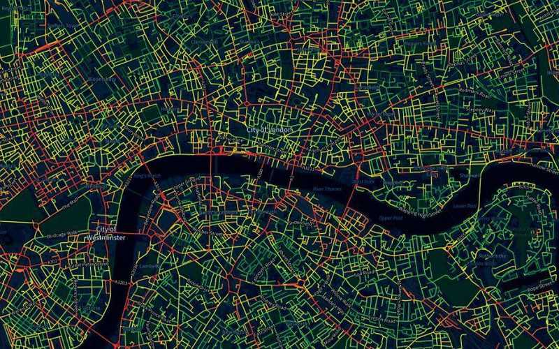 Powstała wirtualna mapa "najzdrowszych" ulic Londynu