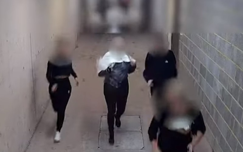 Eight women run from salon including one with shampoo in hair after police