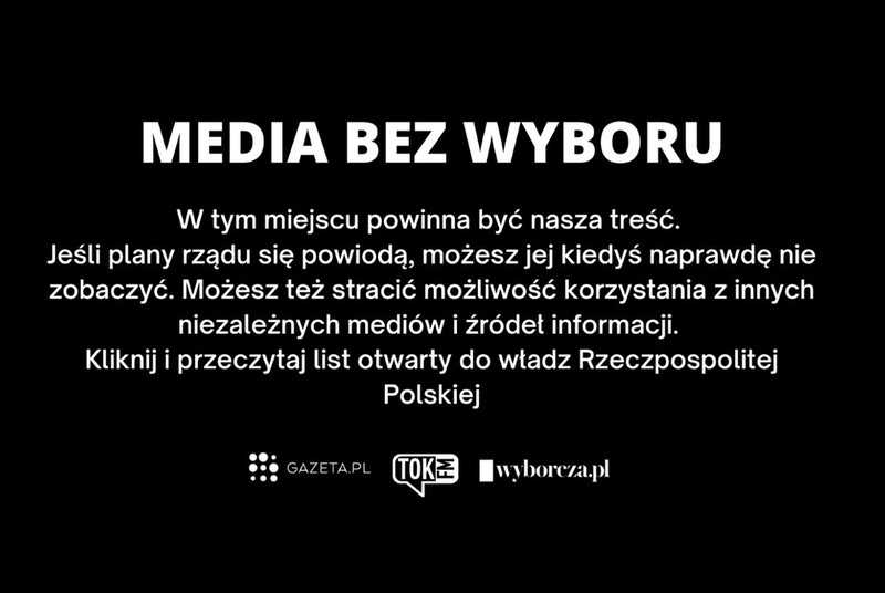 W Polsce trwa akcja protestacyjna "Media bez wyboru"