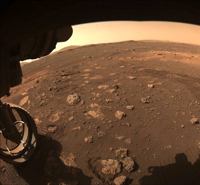 The first Perseverance ride on the surface of Mars