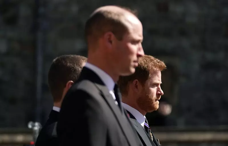 Princes William and Harry talked to each other after the memorial service