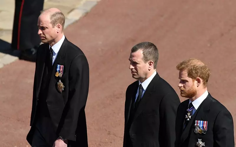 What is Harry and William’s relationship like now as they walk separately at Philip’s funeral?