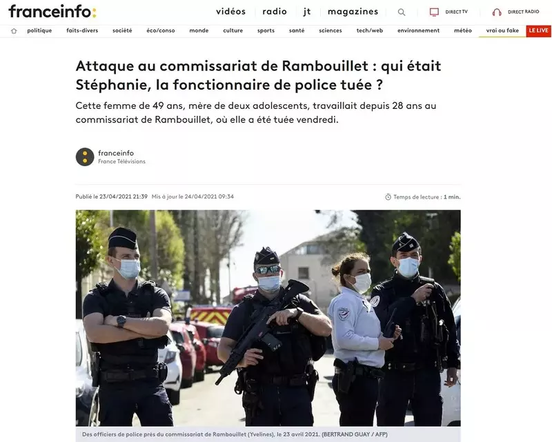 Francja wstrząśnięta zabójstwem policjantki. Media: "To powrót islamistycznego terroru"