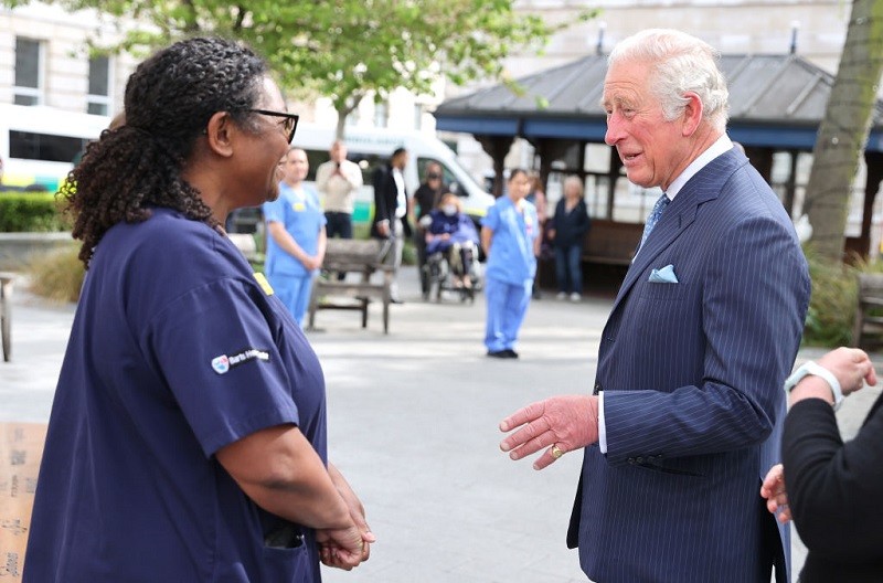Prince Charles visits hospital staff who cared for Prince Phillip