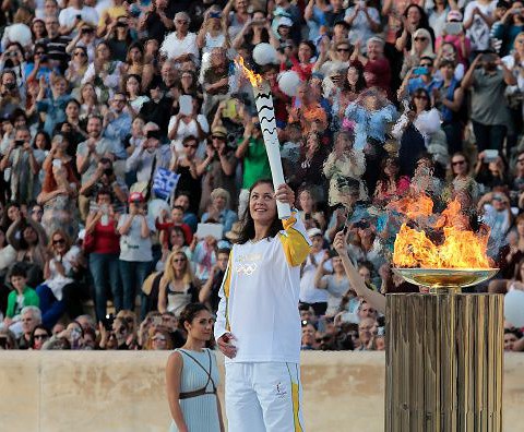 Rio Olympic Flame Visits UN Office in Geneva