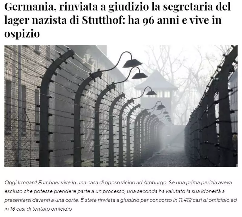 After the protest of the Polish embassy, Italian newspaper removed the words "Polish Nazi camp"