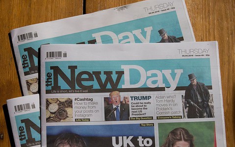 Dziennik "The New Day" przestaje wychodzić po 9 tygodniach