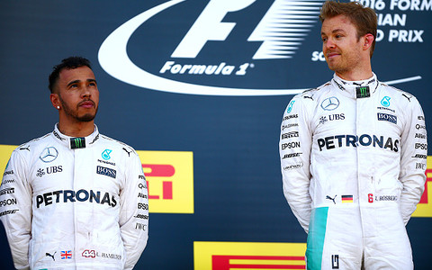 Nico Rosberg took advantage of Lewis Hamilton's ill-fortune when he secured a comfortable pole posit