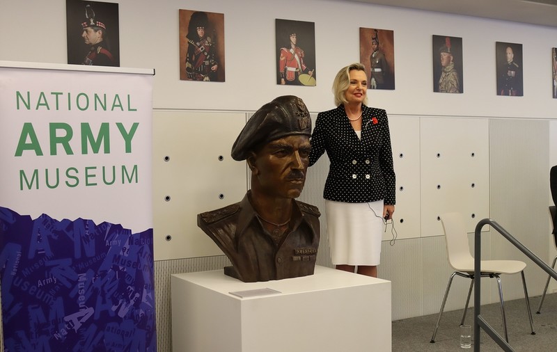 The first statue of General Władysław Anders in Great Britain was unveiled