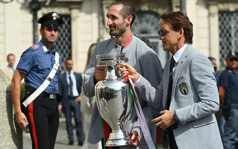 Zwycięzcy Euro 2020 odwiedzili prezydenta Włoch Sergio Mattarellę