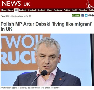 Polish MP Artur Debski 'living like migrant' in UK