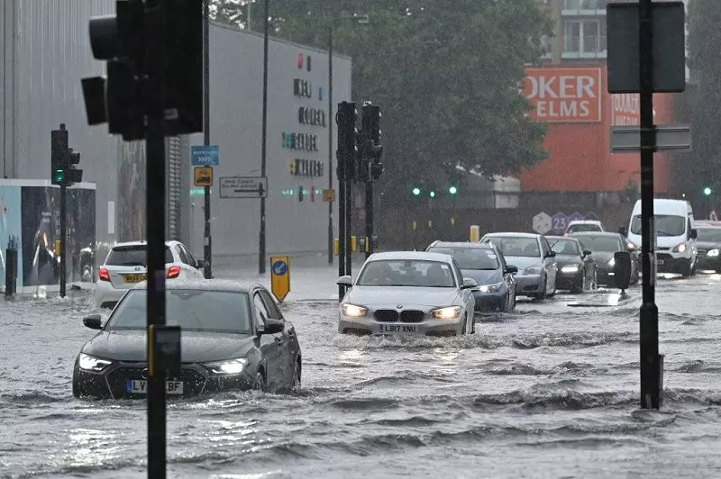 Thunderstorms leave roads and tube stations flooded in London
