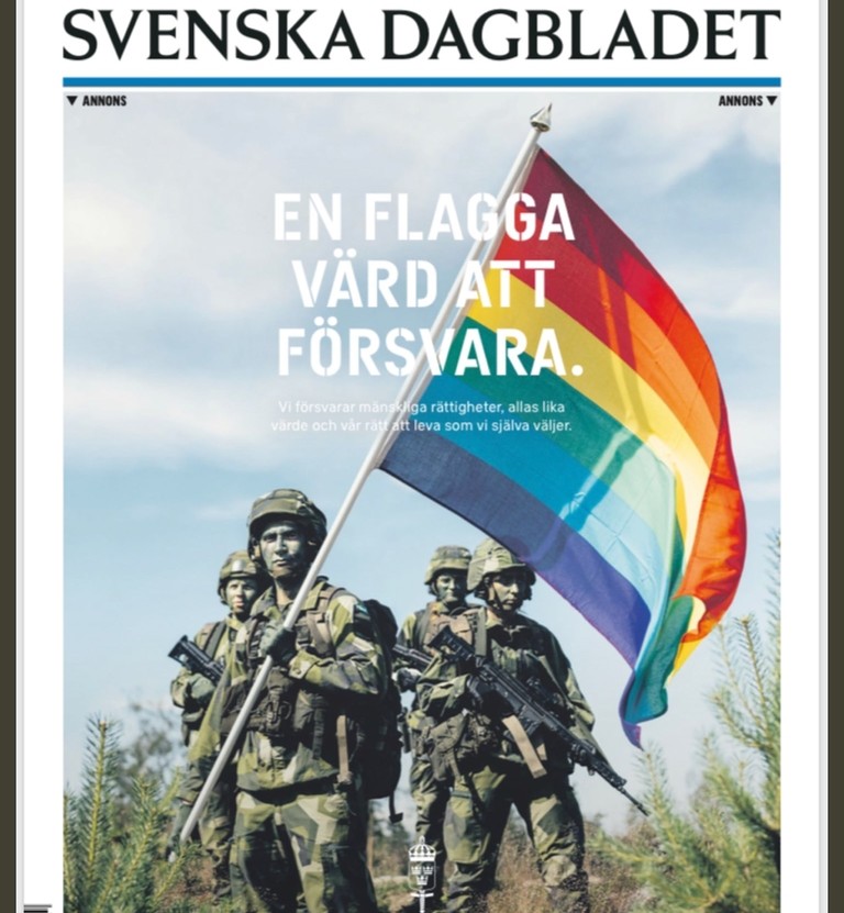 Sweden: The army's advertising campaign with the rainbow flag has sparked controversy
