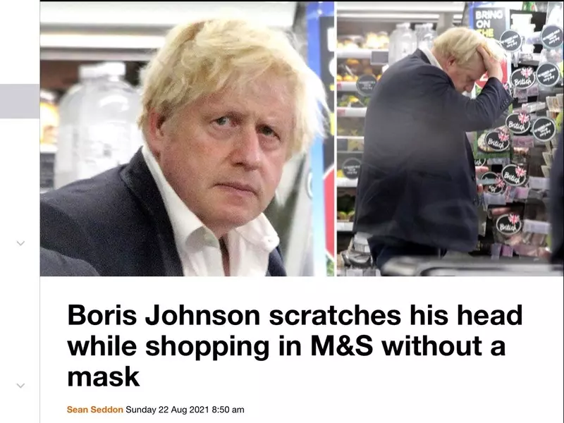 Boris Johnson przyłapany bez maski na zakupach w M&S