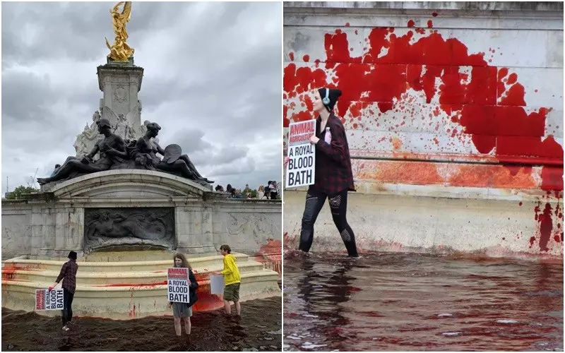 Queen Victoria memorial outside Buckingham Palace vandalised with fake blood