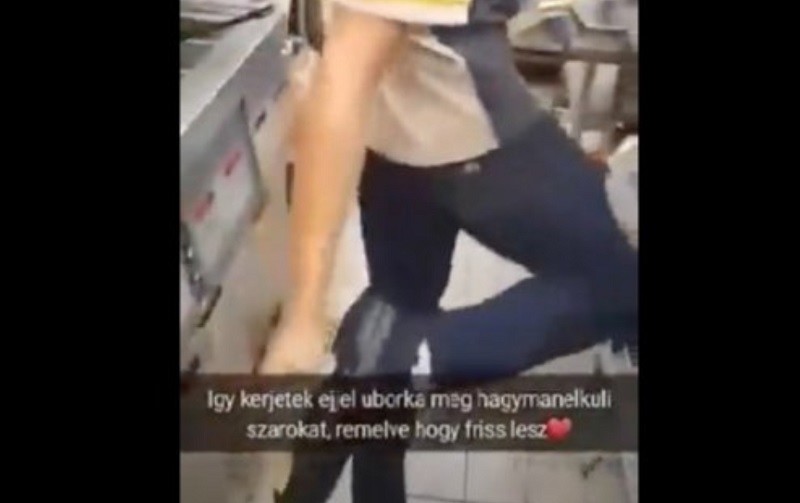 Hungary: McDonald's employees were wiping cheese on the sole of a shoe
