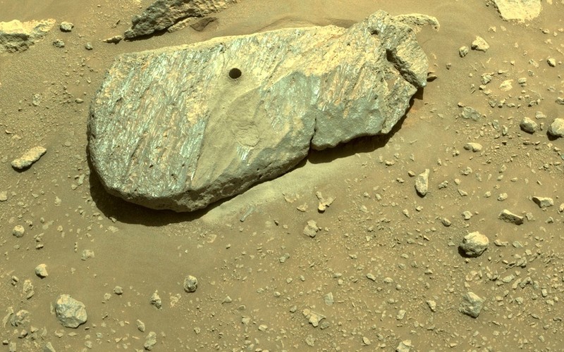 The Perseverance rover took the first sample from a rock on Mars