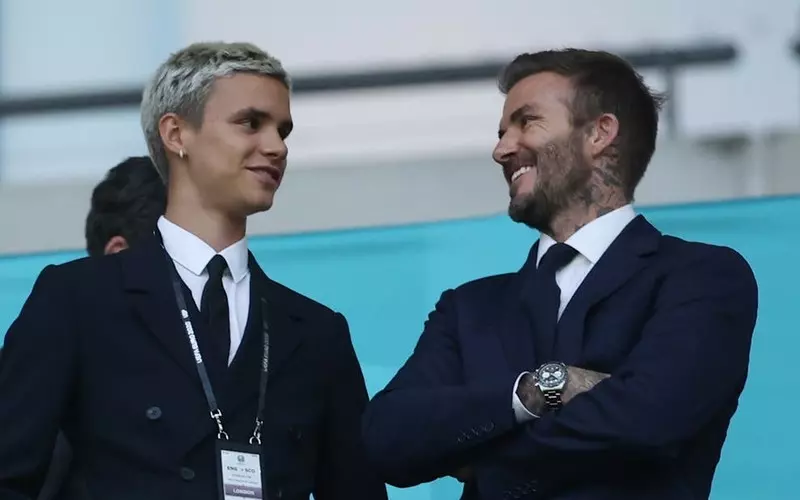 David Beckham's son made his debut for the senior football team