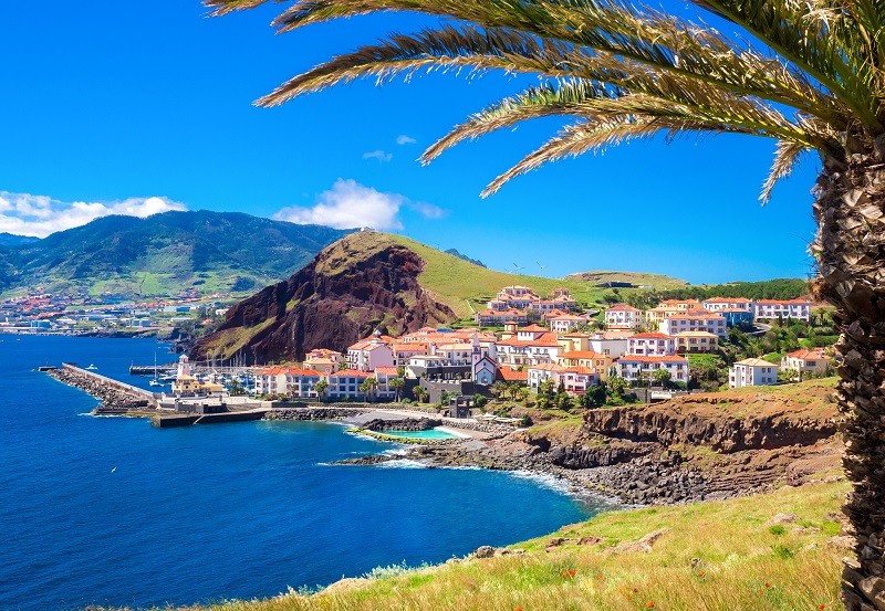 Madeira. Landslide on the famous Formosa Beach