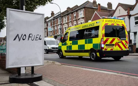 London ambulance crew has to visit 5 petrol stations before finding fuel