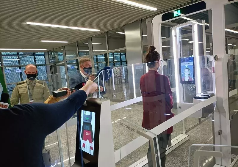 Kraków Airport. Passengers will check in at the biometric automatic gates