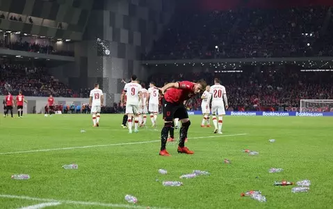 Albania-Poland game halted after players hit by bottles