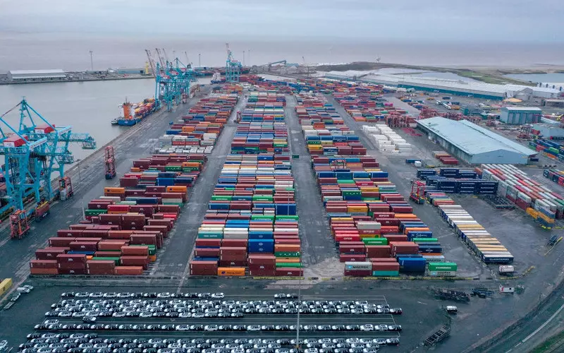 Huge shipping containers turned away from port because of lorry crisis backlog