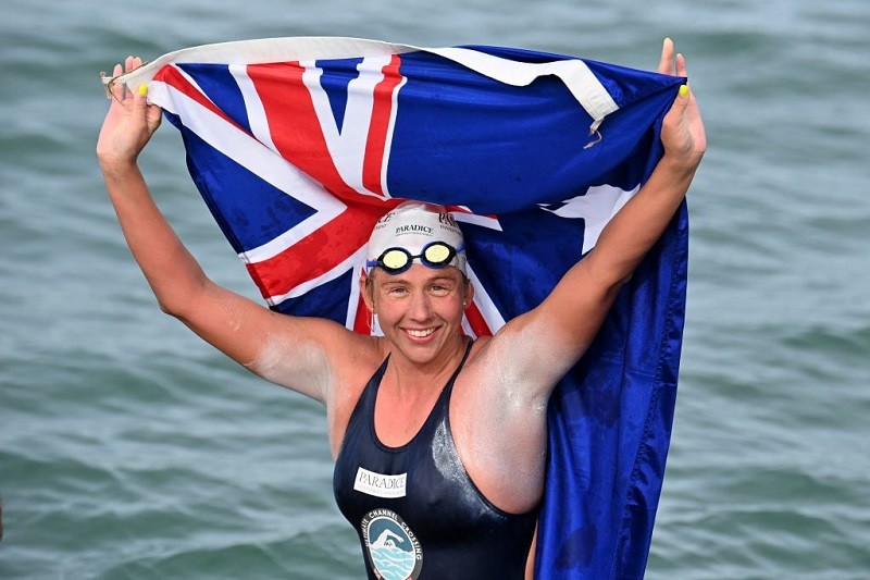 Chloe McCardel sets record for most England Channel swims