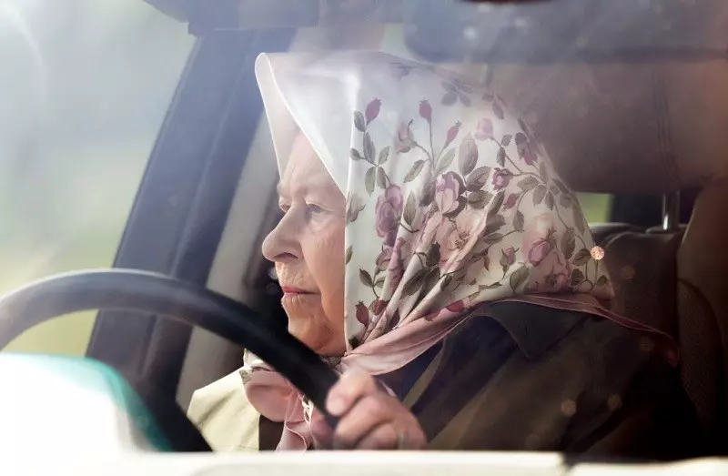 The Queen spotted driving car near Windsor estate