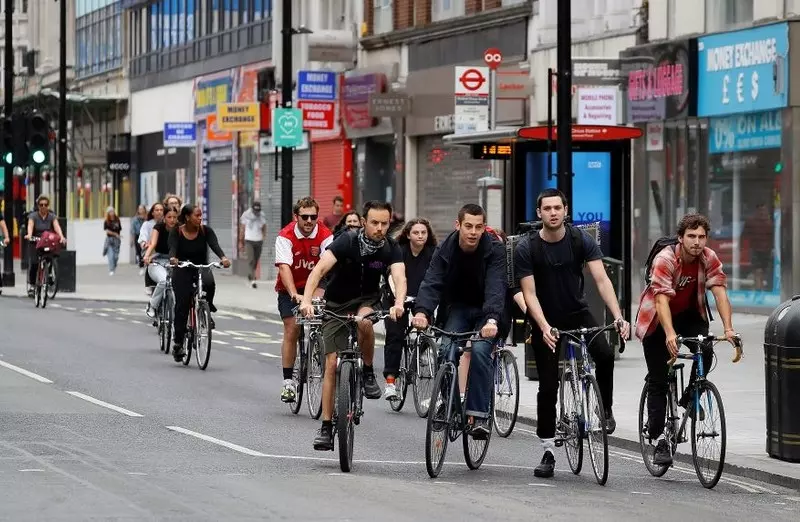 Jazda na rowerze w Londynie staje się coraz bardziej powszechna