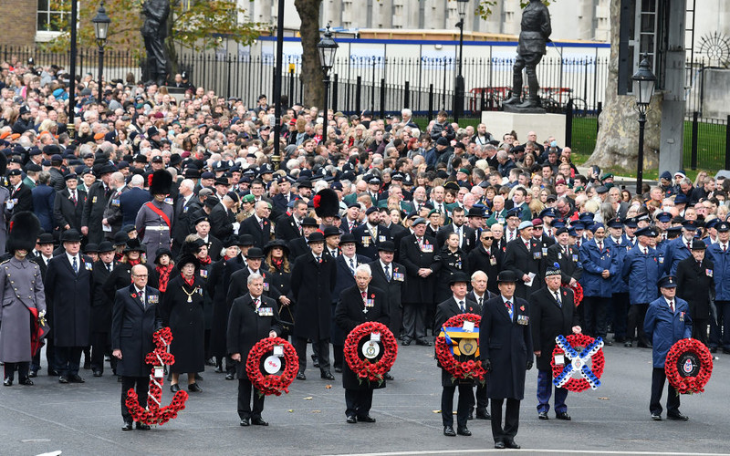 Great Britain paid tribute to the soldiers who died in both world wars