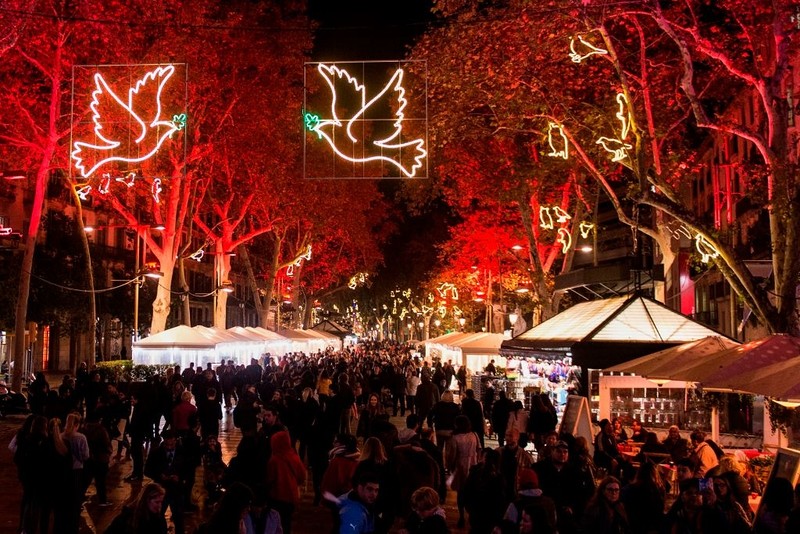 Spain: Christmas decorations in the streets of Barcelona without Christian symbols