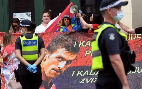 Australian Open: Djokovic supporters protest in Belgrade and Melbourne