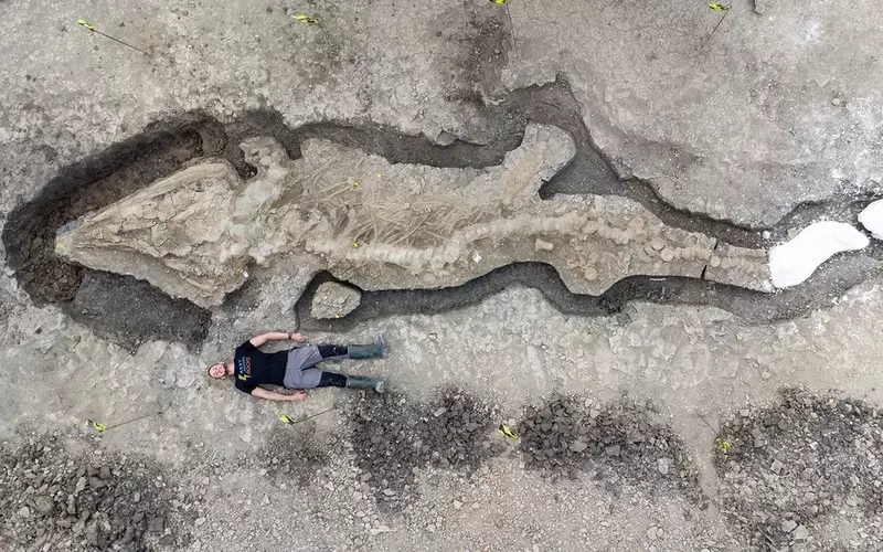 Anglia: Gigantyczny skamieniały "morski smok" znaleziony w wodach rezerwatu Rutland